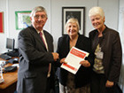 Hywel with Gwenda Thomas AM, Deputy Minister for Health and Social Services and Roz Williamson