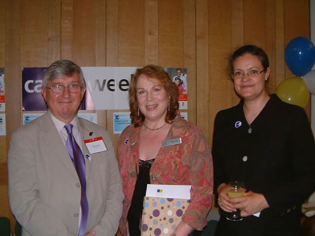 Hywel actress Pam Ferris and Emily Holzhausen during Carers Week 2006